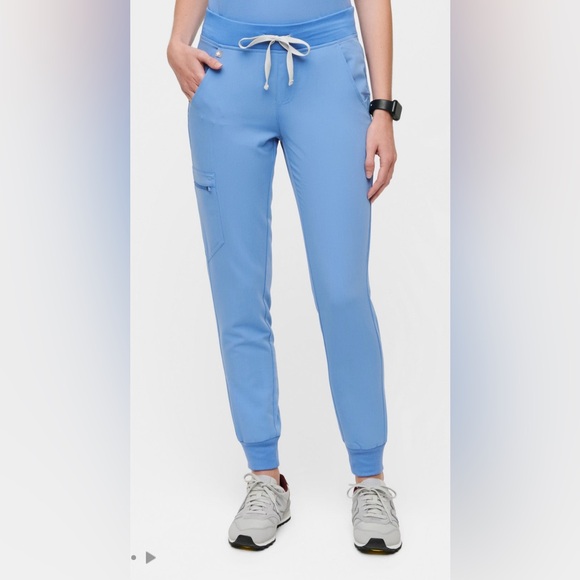 Figs Zamora Ceil Blue Jogger Scrub Pants - Picture 1 of 3